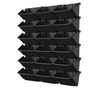 Jardín vertical colgante con 18 macetas autoirrigables para pared