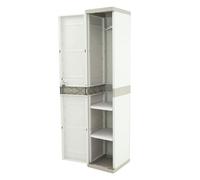 Jardin202 - Armario Taquilla de Resina | Titanium Beige | 35x44x176 cm | Mueble Modular | (Beige)