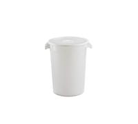JARDIN202 - Barreño Contenedor Industrial | Cubo Industrial | Uso Alimentario | Apilable con Asas Ergonómicas | 100 L Blanco