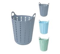 JARDIN202 - Cesto Ropa Sucia 60L y 26L con Agujeros Triangulares | Cesta Colada Moderna | Gris, Azul o Verde | 60 litros (Gris)