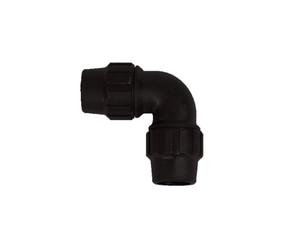JARDIN202 - Codo 2 Bocas Iguales de Polietileno para Tubería de Riego por Goteo - Varias Medidas | 25mm (Unidad)