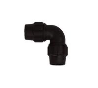 JARDIN202 - Codo 2 Bocas Iguales de Polietileno para Tubería de Riego por Goteo - Varias Medidas | 40mm (Unidad)