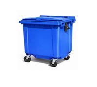 JARDIN202 - Contenedor de Basura Reciclables de Colores con Ruedas y Mango Antideslizantes | 120L, 240L, 360L, 800L y 1100L | 1100 L (Azul)