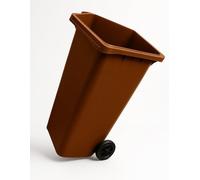 JARDIN202 - Contenedor de Basura Reciclables de Colores con Ruedas y Mango Antideslizantes | 120L, 240L, 360L, 800L y 1100L | 240 L Sin Tapa (Marrón)