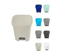 Jardin202 - Cubo basura plástico Apertura con pedal 25 Litros | Cubo reciclar Mate 35x30x42 cm | 25 Litros (Ecru)
