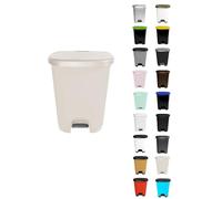 Jardin202 - Cubo basura plástico moderno | Apertura con pedal | Cubo reciclar | 27 litros (Beige - Beige)
