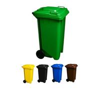 JARDIN202 - Cubo de Basura 120 Litros con Pedal y Ruedas | Contenedor Robusto HDPE | Exterior e industrial | 120 L (Verde)