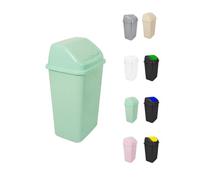 Jardin202 - Cubo de Basura con Tapadera Basculante - 15L / 25L / 30L / 50L - Papelera Ideal para Cocina, Baño y Oficina | 15 L (Verde)