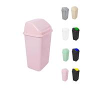 Jardin202 - Cubo de Basura con Tapadera Basculante - 15L / 25L / 30L / 50L - Papelera Ideal para Cocina, Baño y Oficina | 15 L (Rosa)