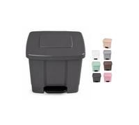 Jardin202 - Cubo de Basura Resiclaje Pedal 35L 2 Compartimentos | Papelera con Pedal | Polipropileno | 35L (Gris oscuro)