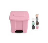 Jardin202 - Cubo de Basura Resiclaje Pedal 35L 2 Compartimentos | Papelera con Pedal | Polipropileno | 35L (Rosa)
