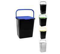 Jardin202 - Cubo de Reciclaje de Plástico 45L con Asa y Tapadera | Ideal para hogar y separación de residuos | 45 L (Azul)