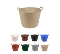 JARDIN202 - Espuerta de plástico | Capazo agrícola | 1 Unidad (25 L Crema)