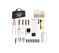 JARDIN202 - Juego Utensilios Barbacoa, Accesorios Parrilla Acero Inoxidable, Set Grill, Kit de Herramientas BBQ con Bolsa de Transporte | (38 Piezas)