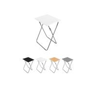 Jardin202 - Mesa Plegable Portátil Rectangular - Mesa Auxiliar Abatible 48 x 38 x 66 cm | (Blanco)