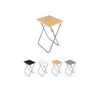 Jardin202 - Mesa Plegable Portátil Rectangular - Mesa Auxiliar Abatible 48 x 38 x 66 cm | (Madera Natural)