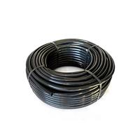 JARDIN202 - Tuberia de Riego por Goteo 16 mm | Sin goteros | Negra lisa | Rollo de 25 metros