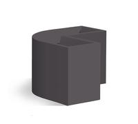 Jardinera angular de resina 80x35 cm Antracita mod. Flowerpot Angular