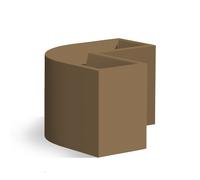 Jardinera angular de resina 80x35 cm Bronce mod. Flowerpot Angular