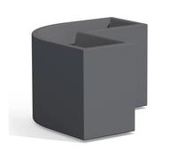 Jardinera angular de resina 80x35 cm Gris mod. Flowerpot Angular