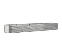 Jardinera Arriate Acero Recubrimiento Polvo Plata 584x140x68 Cm Vidaxl