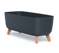 Jardinera con patas GRACIA CASE ECO Wood Antracita, 58x24x23,5 cm