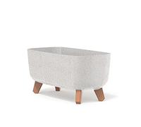 Jardinera con Patas Gracia Case Eco Wood Blanco, 39x19,5x18,7 cm