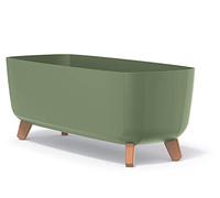 Prosperplast Gracia Case Maceta Rectangular - 24 x 58 x 23,5 cm - para Interior y Exterior - Macetero - Maceta Resistente a la Intemperie con Inserto