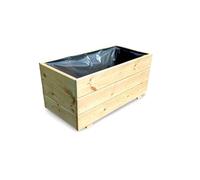 Jardinera de madera, jardín lista para montar D23 (60 x 30 x 29 cm)