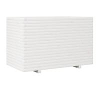 Jardinera De Madera Maciza De Pino Blanca 110x60x72 Cm Vidaxl