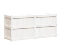 Jardinera De Madera Maciza De Pino Blanca 150x50x70 Cm Vidaxl