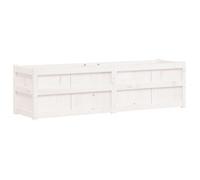 Jardinera De Madera Maciza De Pino Blanca 180x50x50 Cm Vidaxl