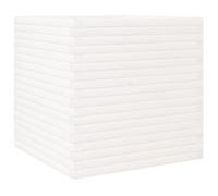Jardinera De Madera Maciza De Pino Blanca 70x70x68,5 Cm Vidaxl