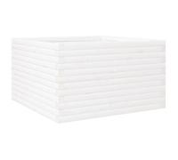vidaXL Jardinera de madera maciza de pino blanca 80x80x46 cm