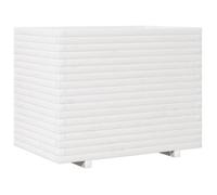 Jardinera De Madera Maciza De Pino Blanca 90x60x72 Cm Vidaxl