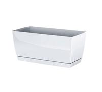Maceta de Plástico Coubi Case P en Color Grafito 39x19x18.2 Cm - Prosperplast White