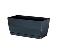 Maceta de Plástico Coubi Case P Prosperplast - 29x14.2x13.6 Cm - Alta Calidad Grafito