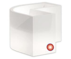Jardinera De Resina luminosa Lampara Rectangular 80x80x35X72x72x27 CM Luz Roj...