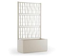 Stefanplast Jardinera Ethica rectangular 80 cm con enrejado de tiza