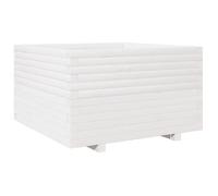 Jardinera Madera Maciza De Pino Blanco 80x80x49,5 Cm Vidaxl