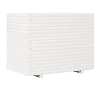 Jardinera Madera Maciza De Pino Blanco 90x60x72,5 Cm Vidaxl
