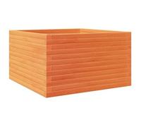 vidaXL Jardinera madera maciza de pino marrón cera 80x80x46 cm