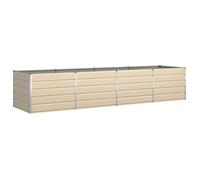 Jardinera Marfil 385 X 100 X 75 Cm Acero Galvanizado Vidaxl