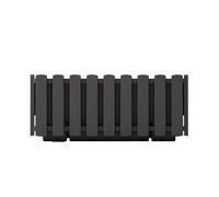 Prosperplast Boardee Fencycase Maceta para Flores Caja de Balcón Maceta para Plantas Diseño Rústico para Uso en Interiores y Exteriores (Largo 380 mm, Antracita)