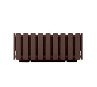 Prosperplast Maceta Boardee Fencycase Caja de balcón – Diseño rústico 380 mm Marrón