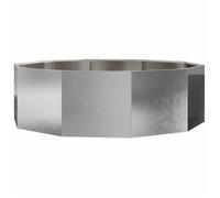 Jardinera Plateado 120 X 120 X 35 Cm Acero Inoxidable Vidaxl