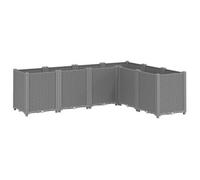Jardinera Pp Gris Claro 160x120x53 Cm Vidaxl