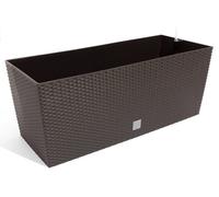 Jardinera rato 72 litros con riego en color chocolate 80 x 33 x 32 cm