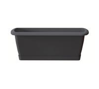 Jardinera respana con soporte de plastico en color antracita 78,6 (largo) x 18,4 (ancho) x 14,5 (alto) cm