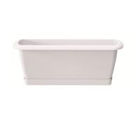 Prosperplast Jardinera Respana con Soporte de Plastico en Color Gris Piedra 78,6 Cm White